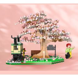 TOP TOY 60028 non  GA XE LỬA bộ đồ chơi xếp lắp ráp ghép mô hình City CHERRY BLOSSOMS Thành Phố 1105 khối