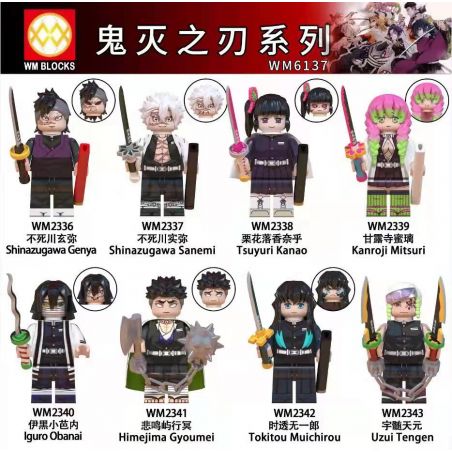 WM 6137 2336 2337 2338 2339 2340 2341 2342 2343 non  KẺ GIẾT QUỶ BLADE 8 MINIFIGURES bộ đồ chơi xếp lắp ráp ghép mô hình Collectable Minifigures Búp Bê Sưu Tầm