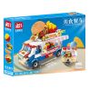 FAIR 9012 non  Q XE BURGER DỄ THƯƠNG bộ đồ chơi xếp lắp ráp ghép mô hình KITCHEN VEHICLE 497 khối