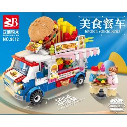 FAIR 9012 non  Q XE BURGER DỄ THƯƠNG bộ đồ chơi xếp lắp ráp ghép mô hình KITCHEN VEHICLE 497 khối
