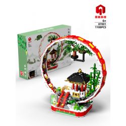 JUHANG TECHNOLOGY 87001 non  VƯỜN JIANGNAN. bộ đồ chơi xếp lắp ráp ghép mô hình 1166 khối