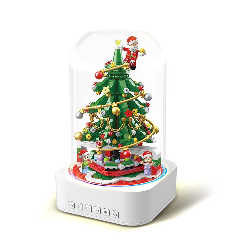 QuanGuan 100215 Quan Guan 100215 non  HỘP NHẠC NGÔI SAO CỦA ĐÊM GIÁNG SINH BÍ ẨN bộ đồ chơi xếp lắp ráp ghép mô hình Christmas STAR SOUND BOX MERRY CHRISTMAS 661 khối