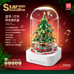 QuanGuan 100215 Quan Guan 100215 non  HỘP NHẠC NGÔI SAO CỦA ĐÊM GIÁNG SINH BÍ ẨN bộ đồ chơi xếp lắp ráp ghép mô hình Christmas STAR SOUND BOX MERRY CHRISTMAS 661 khối