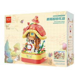 TOP TOY TC1806 1806 non  HỘP NHẠC NGÔI NHÀ NẤM bộ đồ chơi xếp lắp ráp ghép mô hình 650 khối