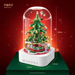 QuanGuan 100215 Quan Guan 100215 non  HỘP NHẠC NGÔI SAO CỦA ĐÊM GIÁNG SINH BÍ ẨN bộ đồ chơi xếp lắp ráp ghép mô hình Christmas STAR SOUND BOX MERRY CHRISTMAS 661 khối