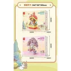 TOP TOY TC1806 1806 non  HỘP NHẠC NGÔI NHÀ NẤM bộ đồ chơi xếp lắp ráp ghép mô hình 650 khối