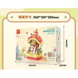 TOP TOY TC1806 1806 non  HỘP NHẠC NGÔI NHÀ NẤM bộ đồ chơi xếp lắp ráp ghép mô hình 650 khối