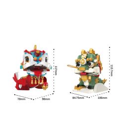 JAKI JK2022 2022 non  HỘP QUÀ THẦN THÚ SHAN HAI JING NIAN bộ đồ chơi xếp lắp ráp ghép mô hình Creator Sáng Tạo