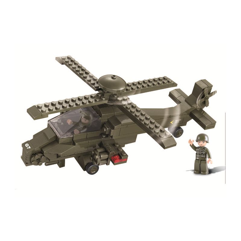 SLUBAN M38-B0298 B0298 0298 M38B0298 38-B0298 non  TRÀ TRIAS 2- MÁY BAY TRỰC THĂNG "DEER FEMATIC" bộ đồ chơi xếp lắp ráp ghép mô hình Land Forces 2 Sức Mạnh Mặt Đất 204 khối