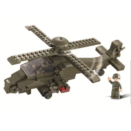 SLUBAN M38-B0298 B0298 0298 M38B0298 38-B0298 non  TRÀ TRIAS 2- MÁY BAY TRỰC THĂNG "DEER FEMATIC" bộ đồ chơi xếp lắp ráp ghép mô hình Land Forces 2 Sức Mạnh Mặt Đất 204 khối