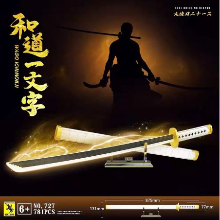 RENZAIMA 727 non  ONE PIECE WADOU ICHIMONJI bộ đồ chơi xếp lắp ráp ghép mô hình WADO ICHIMONJI Đảo Hải Tặc 781 khối