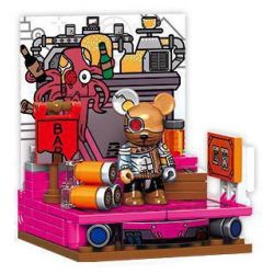 SEMBO 612009 non  GẤU PUNK QEE bộ đồ chơi xếp lắp ráp ghép mô hình Creator Sáng Tạo 98 khối