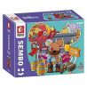 SEMBO 612009 non  GẤU PUNK QEE bộ đồ chơi xếp lắp ráp ghép mô hình Creator Sáng Tạo 98 khối