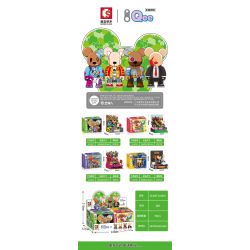 SEMBO 612009 non  GẤU PUNK QEE bộ đồ chơi xếp lắp ráp ghép mô hình Creator Sáng Tạo 98 khối