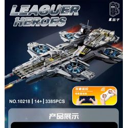 K BOX 10218 non  TÀU SÂN BAY bộ đồ chơi xếp lắp ráp ghép mô hình  LEAGUER HEROES HELICARRIER Kỹ Thuật Công Nghệ Cao Mô Hình Phương Tiện 3385 khối