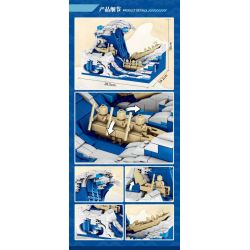 DILE DL860 non  KANAGAWA LƯỚT SÓNG bộ đồ chơi xếp lắp ráp ghép mô hình Arts & Crafts THE GREAT WAVE OFF KANAGAWA 1367 khối