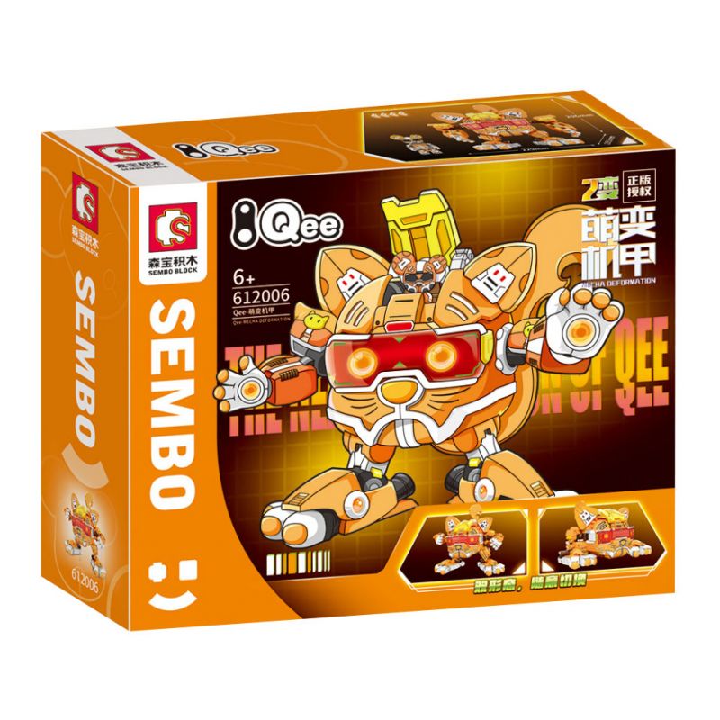 SEMBO 612006 non  MECHA DỄ THƯƠNG bộ đồ chơi xếp lắp ráp ghép mô hình MECHA DEFORMATION Người Máy 968 khối