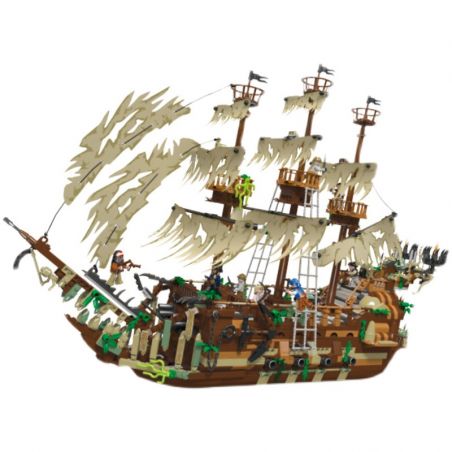JIESTAR 35002 non  BAY TIẾNG HÀ LAN bộ đồ chơi xếp lắp ráp ghép mô hình Pirates Of The Caribbean THE FLYING DUTCHMAN Cướp Biển Vùng Caribe 2252 khối