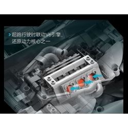 CADA DOUBLEE C61503 61503 non  MERCEDES-BENZ AMG MỘT tỷ lệ 1:8 bộ đồ chơi xếp lắp ráp ghép mô hình MERCEDES-AMG ONE 3295 khối