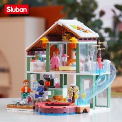 SLUBAN M38-B0961 B0961 0961 M38B0961 38-B0961 non  NHÀ NGHỈ SUỐI NƯỚC NÓNG MID-LEVELS bộ đồ chơi xếp lắp ráp ghép mô hình 439 khối