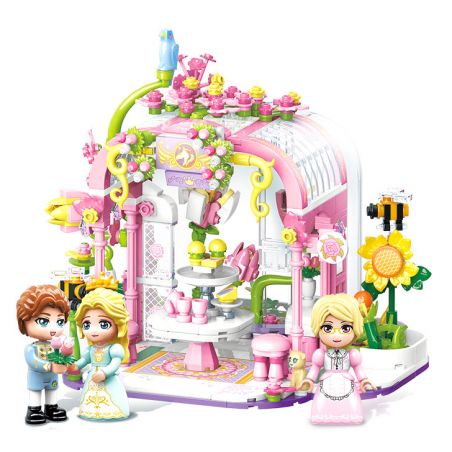 Enlighten 32020 Qman 32020 non  TRÀ CHIỀU HOA BIỂN bộ đồ chơi xếp lắp ráp ghép mô hình PRINCESS LEAH 673 khối