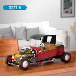 JAKI JK9080 9080 non  FORD MÔ HÌNH T bộ đồ chơi xếp lắp ráp ghép mô hình Racers FORD MODEL T Đua Tốc Độ
