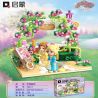 Enlighten 32017 Qman 32017 non  VƯỜN HOA HỒNG bộ đồ chơi xếp lắp ráp ghép mô hình PRINCESS LEAH 359 khối