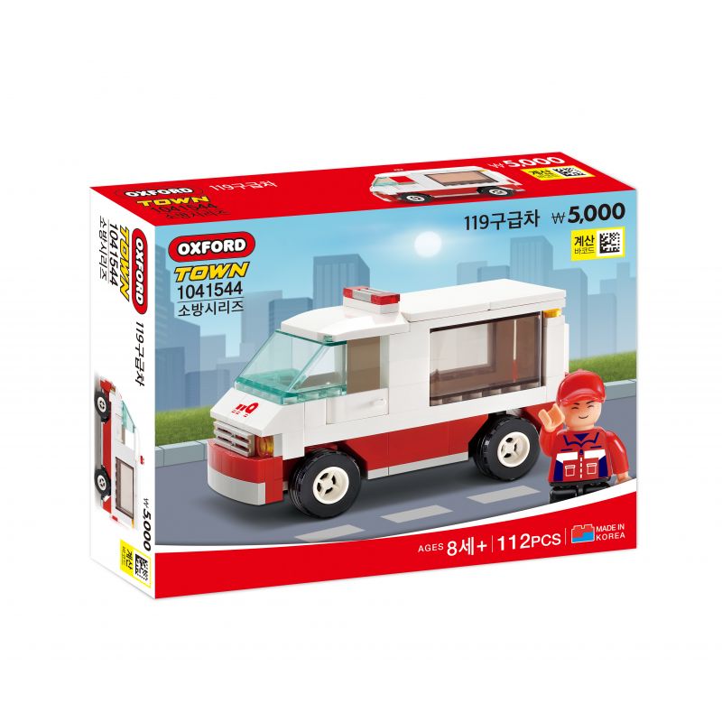 OXFORD 1041544 non  XE CẤP CỨU 119 bộ đồ chơi xếp lắp ráp ghép mô hình City 119 구급차 Thành Phố 112 khối