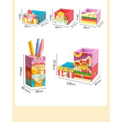 JAKI JK5207 5207 non  HỘP LƯU TRỮ BỮA TIỆC THỰC PHẨM bộ đồ chơi xếp lắp ráp ghép mô hình Dots 400 khối