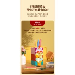 JAKI JK5207 5207 non  HỘP LƯU TRỮ BỮA TIỆC THỰC PHẨM bộ đồ chơi xếp lắp ráp ghép mô hình Dots 400 khối