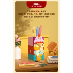 JAKI JK5207 5207 non  HỘP LƯU TRỮ BỮA TIỆC THỰC PHẨM bộ đồ chơi xếp lắp ráp ghép mô hình Dots 400 khối