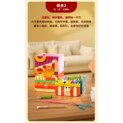 JAKI JK5207 5207 non  HỘP LƯU TRỮ BỮA TIỆC THỰC PHẨM bộ đồ chơi xếp lắp ráp ghép mô hình Dots 400 khối