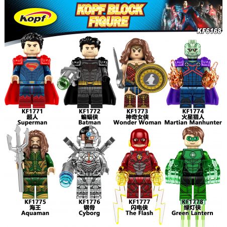 KOPF KF6168 6168 KF1771 1771 KF1772 1772 KF1773 1773 KF1774 1774 KF1775 1775 KF1776 1776 KF1777 1777 KF1778 1778 non  LIÊN MINH CÔNG LÝ 8 NHÂN VẬT NHỎ bộ đồ chơi xếp lắp ráp ghép mô hình Collectable Minifigures JUSTICE LEAGUE Búp Bê Sưu Tầm