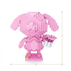 LOZ 9207 non  THỎ TỎ TÌNH bộ đồ chơi xếp lắp ráp ghép mô hình Creator Sáng Tạo