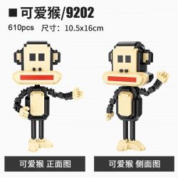 LOZ 9202 non  KHỈ DỄ THƯƠNG bộ đồ chơi xếp lắp ráp ghép mô hình Creator Sáng Tạo 610 khối