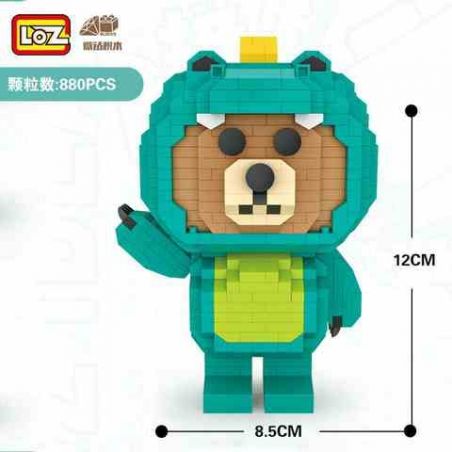 LOZ 9241 non  GẤU ???CH bộ đồ chơi xếp lắp ráp ghép mô hình Creator Sáng Tạo 880 khối