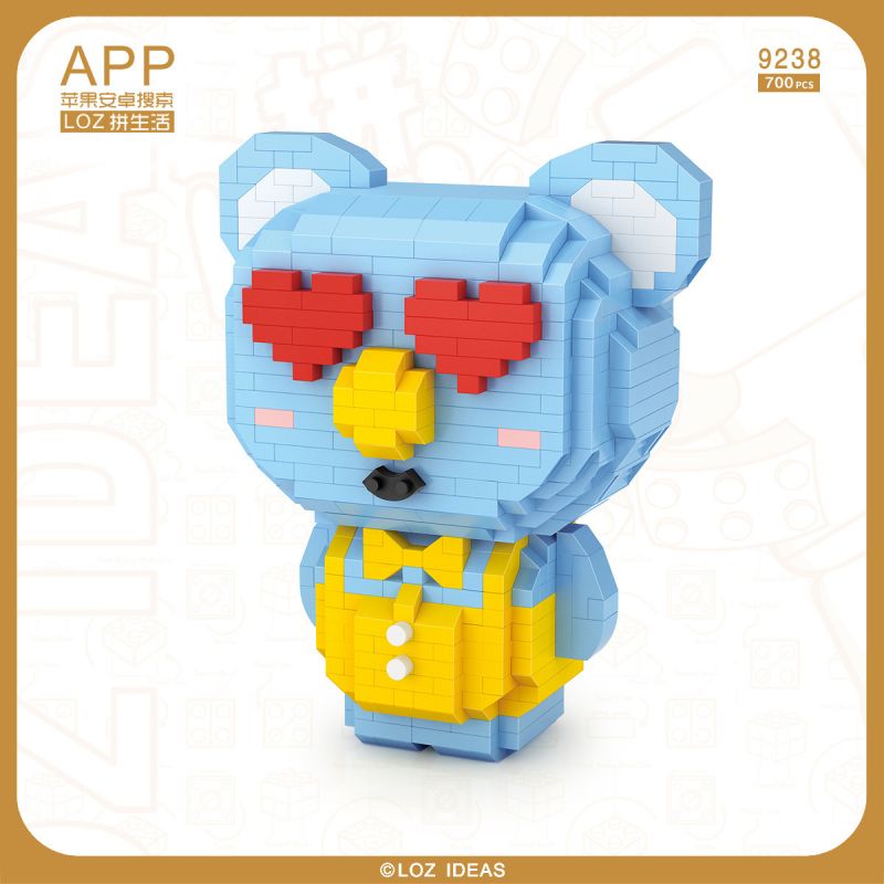 LOZ 9238 non  GẤU TÚI KOLA bộ đồ chơi xếp lắp ráp ghép mô hình Creator Sáng Tạo 700 khối