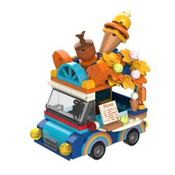 JAKI JK6333 6333 non  SQUIRREL ICE CREAM bộ đồ chơi xếp lắp ráp ghép mô hình 200 khối