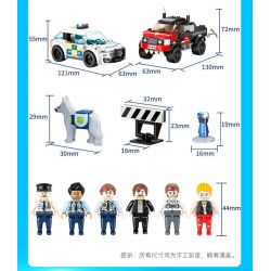 GUDI 10007 non  TRỤ SỞ CẢNH SÁT bộ đồ chơi xếp lắp ráp ghép mô hình Police LIVIN'CITY POLICE HEADQUARTERS 887 khối