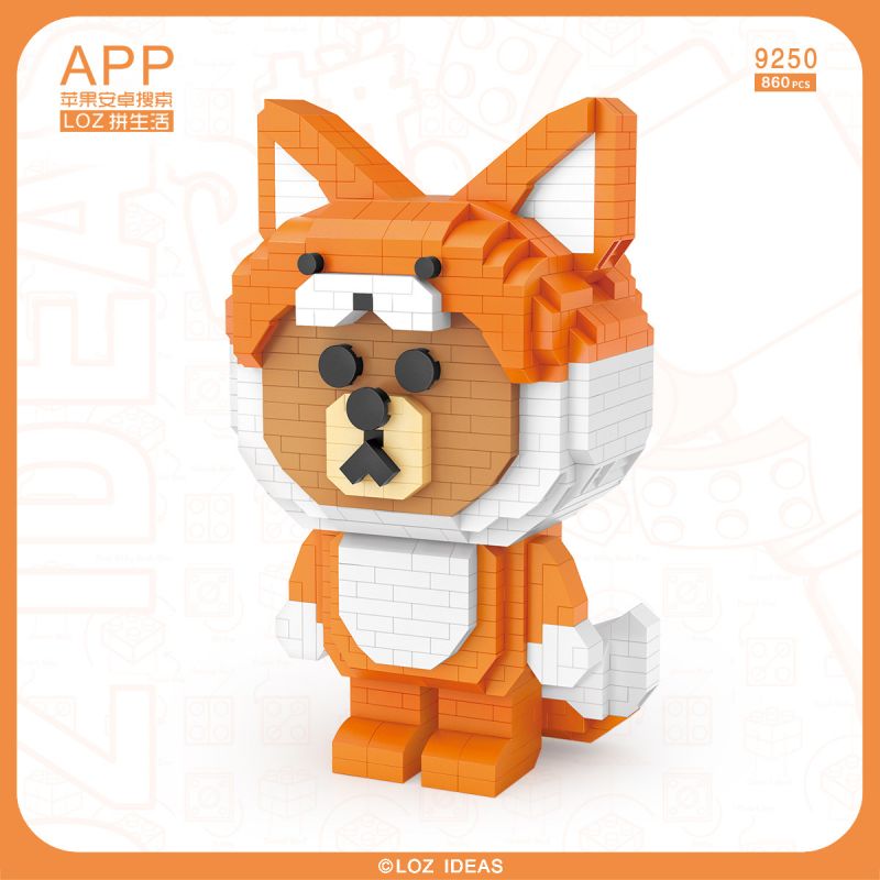 LOZ 9250 non  CÁO bộ đồ chơi xếp lắp ráp ghép mô hình Creator Sáng Tạo 860 khối