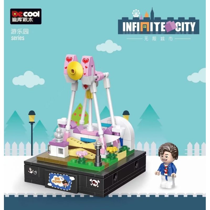 Decool 77106 Jisi 77106 non  TÀU CƯỚP BIỂN bộ đồ chơi xếp lắp ráp ghép mô hình Infinite City Thành Phố Vô Hạn 149 khối
