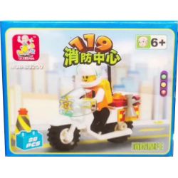 SLUBAN M38-B3200 B3200 3200 M38B3200 38-B3200 non  XE MÁY CHỮA CHÁY bộ đồ chơi xếp lắp ráp ghép mô hình Fire Rescure Cứu Hỏa 28 khối