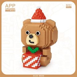 LOZ 9251 non  CON GẤU bộ đồ chơi xếp lắp ráp ghép mô hình Creator Sáng Tạo 870 khối