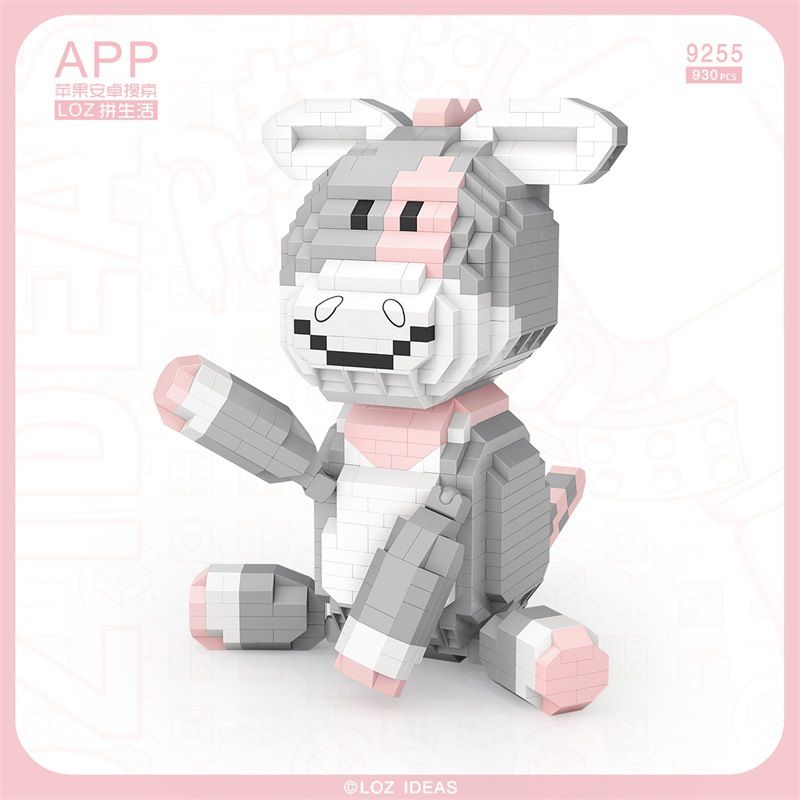 LOZ 9255 non  CON LỪA bộ đồ chơi xếp lắp ráp ghép mô hình Creator Sáng Tạo 930 khối