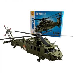 SEMBO 705992 non  TRỰC TIẾP -20 MÁY BAY THĂNG TỔNG HỢP CỠ TRUNG BÌNH bộ đồ chơi xếp lắp ráp ghép mô hình Military Army Z-20 ATTACK HELICOPTER Quân Sự Bộ Đội 1880 khối
