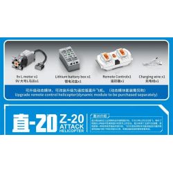 SEMBO 705992 non  TRỰC TIẾP -20 MÁY BAY THĂNG TỔNG HỢP CỠ TRUNG BÌNH bộ đồ chơi xếp lắp ráp ghép mô hình Military Army Z-20 ATTACK HELICOPTER Quân Sự Bộ Đội 1880 khối