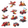 RUIZHI BEE 22008 non  10 SỰ KẾT HỢP CỦA XE CỨU HỎA ĐÁM MÂY bộ đồ chơi xếp lắp ráp ghép mô hình Fire Rescure FIRE BRIGADE 842 khối