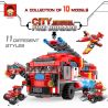 RUIZHI BEE 22008 non  10 SỰ KẾT HỢP CỦA XE CỨU HỎA ĐÁM MÂY bộ đồ chơi xếp lắp ráp ghép mô hình Fire Rescure FIRE BRIGADE 842 khối