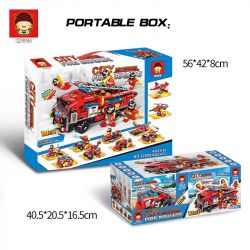 RUIZHI BEE 22008 non  10 SỰ KẾT HỢP CỦA XE CỨU HỎA ĐÁM MÂY bộ đồ chơi xếp lắp ráp ghép mô hình Fire Rescure FIRE BRIGADE 842 khối