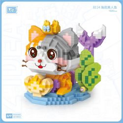 LOZ 8114 non  NÀNG TIÊN CÁ DƯỚI NƯỚC bộ đồ chơi xếp lắp ráp ghép mô hình Creator Sáng Tạo 1020 khối